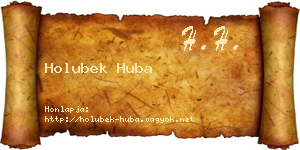 Holubek Huba névjegykártya